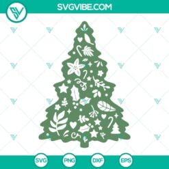 Christmas, SVG Files, Christmas Tree SVG File PNG DXF EPS Cut Files For Cricut 4