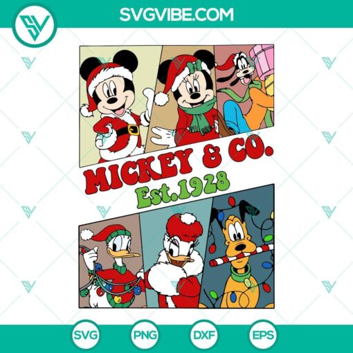 christmas vintage mickey and company svg christmas svg family vacation svg family trip svg christmas mickey svg magic kingdom svg png dxf eps digital files 6 mockup