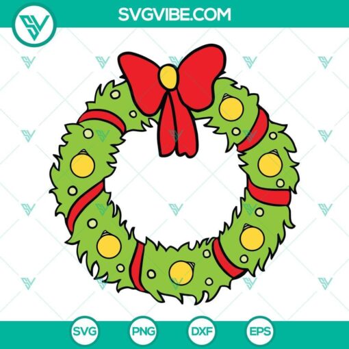 christmas wreath svg grinch wreath svg merry christmas svg 7 mockup