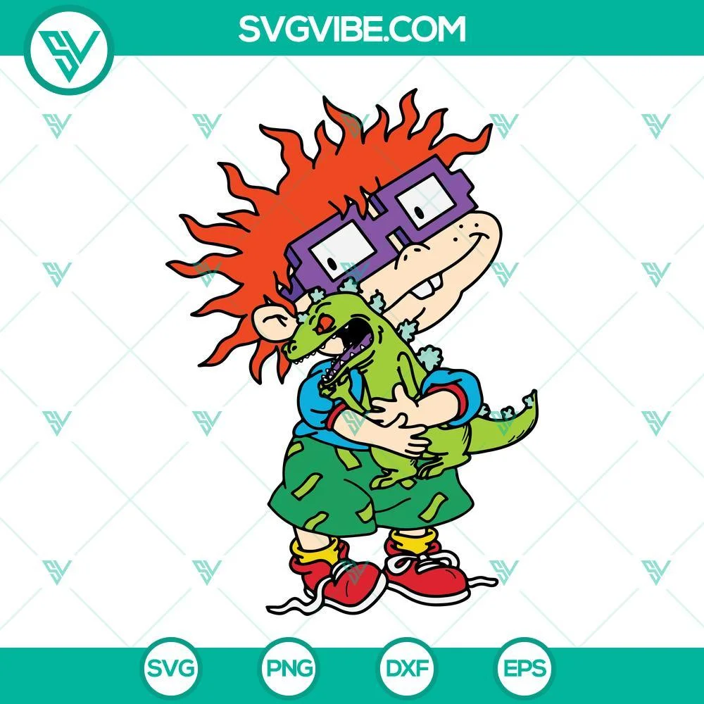 Cartoons, SVG Files, Chuckie Finster Rugrats Svg Png Dxf Eps Cricut Silhouette 1