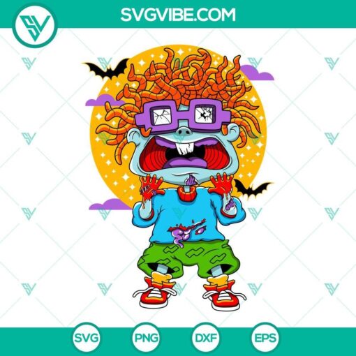 chuckie finster zombie svg rugrats halloween svg chuckie finster svg png dxf eps 7 mockup