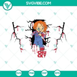 Halloween, Starbucks Cup Wrap, SVG Files, Chucky Breaking Wall Starbucks Cup 15