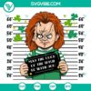 Chucky St Patricks Day SVG with Shamrock 4 Leaf Clover design for Cricut, PNG, EPS, DXF files. Perfect for crafting projects.