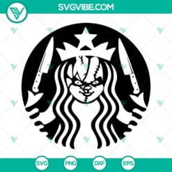 Halloween, Starbucks Cup Wrap, SVG Files, Chucky Starbucks Cup SVG Download, 16