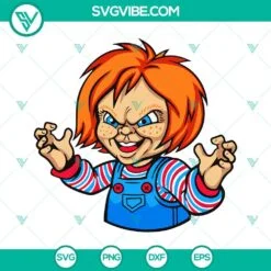 Cartoons, Halloween, SVG Files, Chucky-Themed Scary Care Bear Halloween SVG/PNG 3