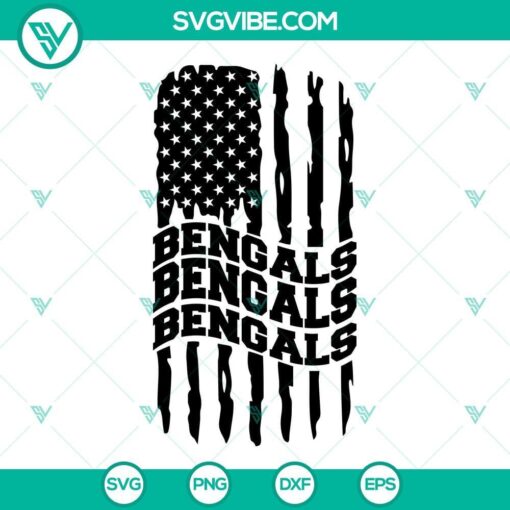 cincinnati bengals american flag svg bengals football svg png dxf eps cut files 2 mockup