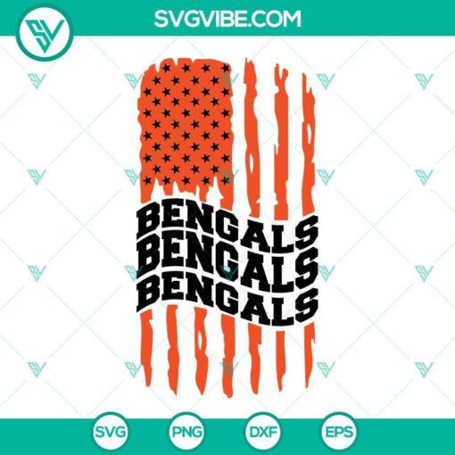 cincinnati bengals american flag svg bengals football svg png dxf eps cut files 9 mockup