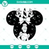 Cinderella Christmas SVG featuring Disney Princess with festive mouse companion. Ideal for holiday crafts.