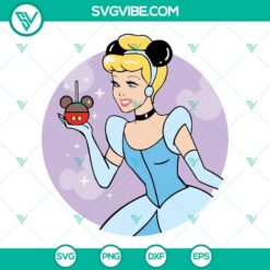 Cinderella SVG file with Disney princess design, suitable for download. High-quality PNG image included.