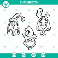 Christmas, SVG Files, Cindy Lou Max And Grinch SVG File Bundle, Grinch Friends 6