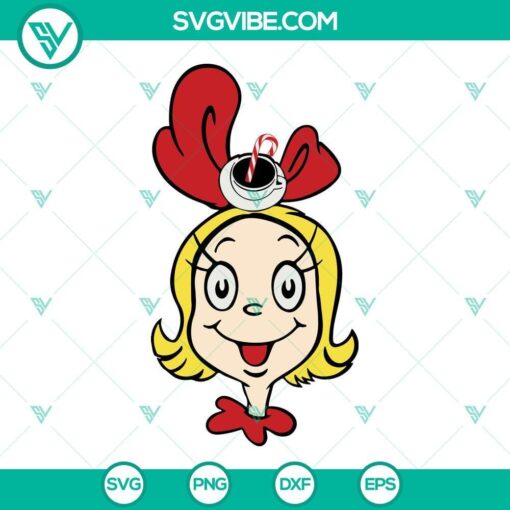 cindy lou who candy cane svg png dxf eps cut files for cricut silhouette 3 mockup