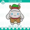 Cute Cinnamoroll Embroidery Sanrio Christmas embroidery file with kawaii holiday design for digital products.