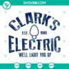 Clark's Griswold Electric SVG Files inspired by National Lampoon's Christmas Vacation, festive and quirky holiday design for crafting.
