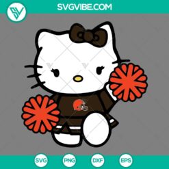 Cartoons, Sports, SVG Files, New England Patriots Hello Kitty Cheerleader SVG 3