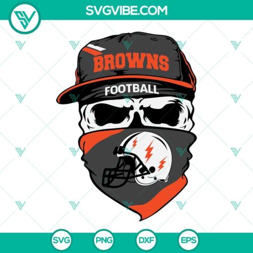 cleveland browns skull svg browns football svg png dxf eps cut files 6 mockup