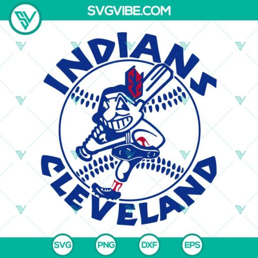 cleveland indians baseball logo svg png dxf eps cut files 8 mockup