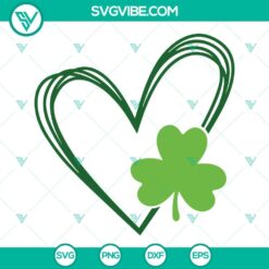 St Patrick's Day, SVG Files, Clover Heart SVG File, Shamrock SVG File, Lucky 2