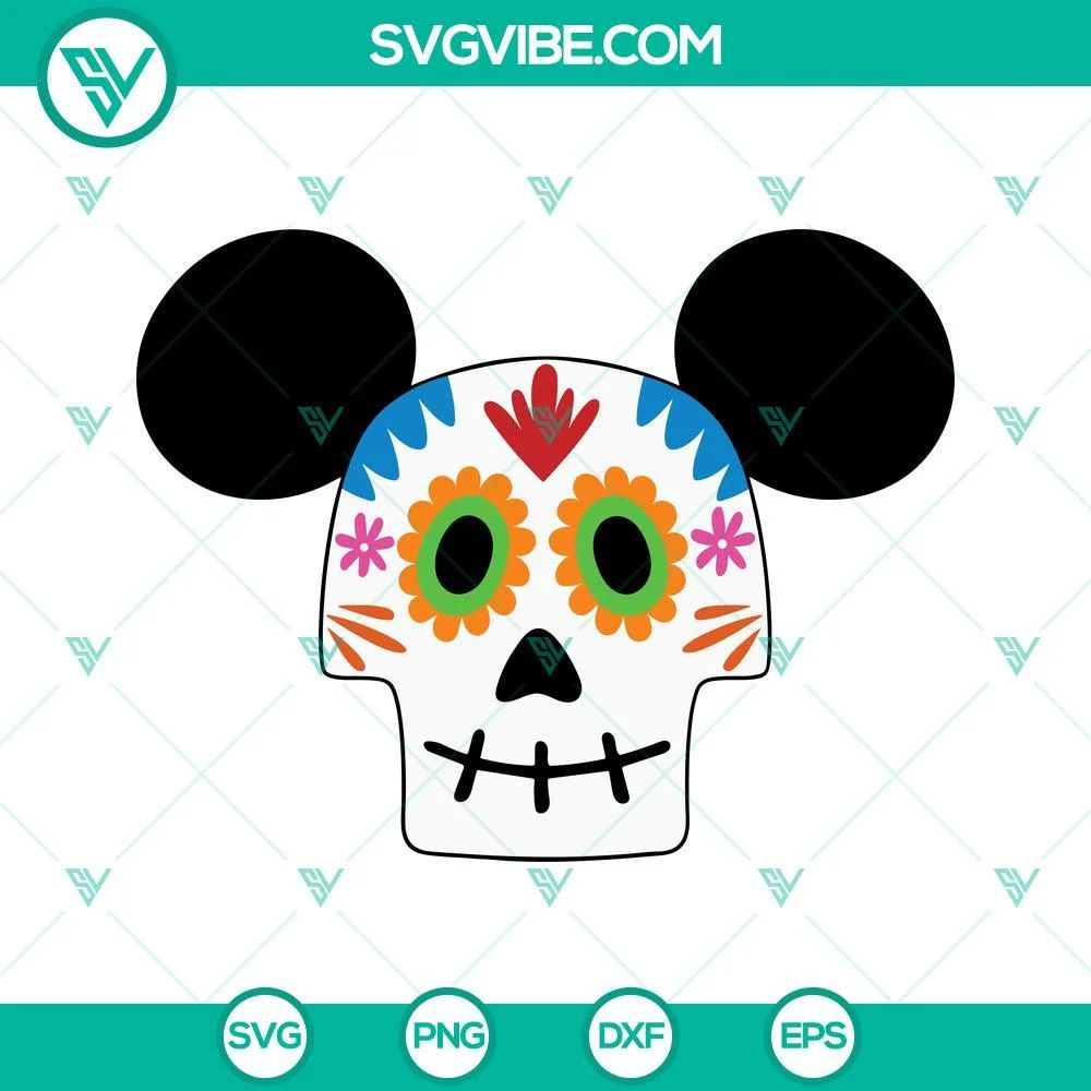 Disney, SVG Files, Coco Mickey Ears SVG File PNG DXF EPS Cut Files Disney 1