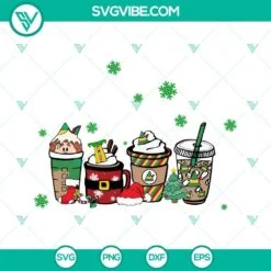 Christmas, SVG Files, Coffee Christmas Elf Movie SVG Image, Christmas Drink Cup 2