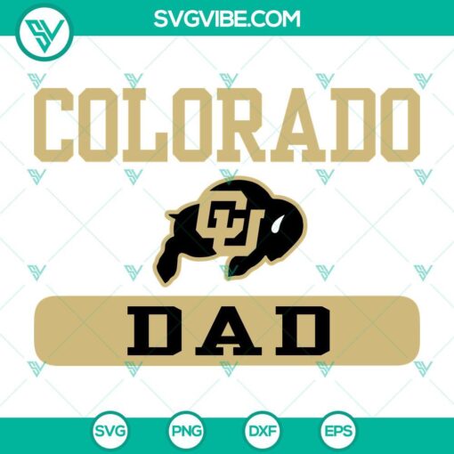 colorado buffaloes dad game day svg colorado buffaloes football svg png eps dxf pdf cricut file mockup