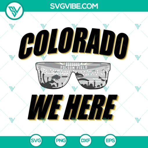 colorado we here svg colorado sunglasses svg colorado buffaloes football svg 5 mockup