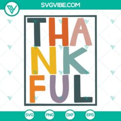 SVG Files, Thanks Giving, Colorful Thankful SVG Download, Thanksgiving SVG 2