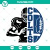 Colts football half player SVG image with team SVG files, showcasing half football design, suitable for digital use.