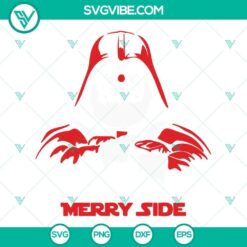 Darth Vader Christmas SVG files with Star Wars theme, "Come To The Merry Side". Festive and unique design for holiday crafting.