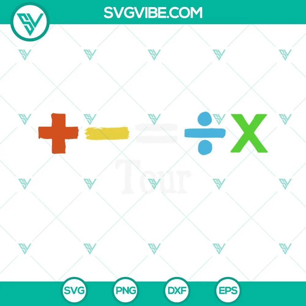 Musics, SVG Files, Concert Mathematics Music Tour SVG Images, Ed Sheeran Tour 1