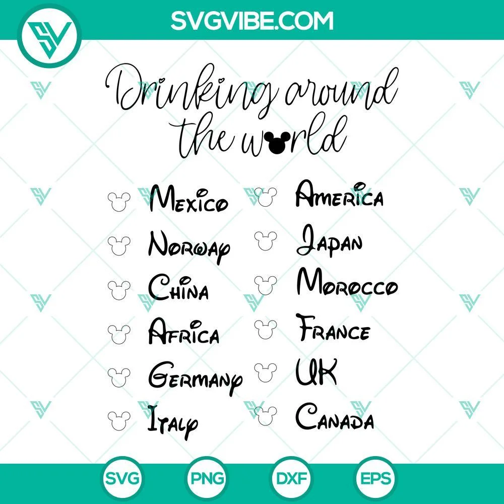 Disney, SVG Files, Conquering The World One Drink At A Time SVG Images, 2