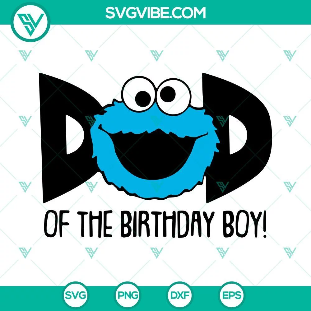 Birthday, Cartoons, SVG Files, Cookie Monster Birthday SVG File Bundle, One 1