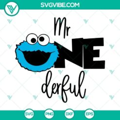 cookie monster birthday svg bundle one birthday svg sesame street party svg png dxf eps cut files 3 mockup