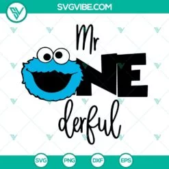 cookie monster birthday svg bundle one birthday svg sesame street party svg png dxf eps cut files 3 mockup