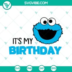 cookie monster birthday svg bundle one birthday svg sesame street party svg png dxf eps cut files 7 mockup