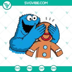 Christmas, SVG Files, Cookie Monster Gingerman Christmas SVG Files, Sesame 2