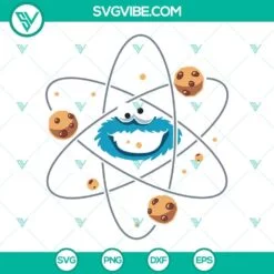 Cartoons, SVG Files, Cookie Monster Planet SVG Images, Muppet Blue Monster SVG 2