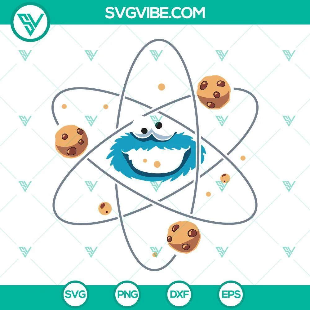 Cartoons, SVG Files, Cookie Monster Planet SVG Images, Muppet Blue Monster SVG 1