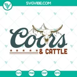 Trending, SVG Files, Original Coors Cowboy SVG Download, Western Coors SVG File 3