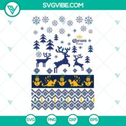 Corona Extra Ugly Christmas Sweater SVG Image, Beer Corona Christmas
