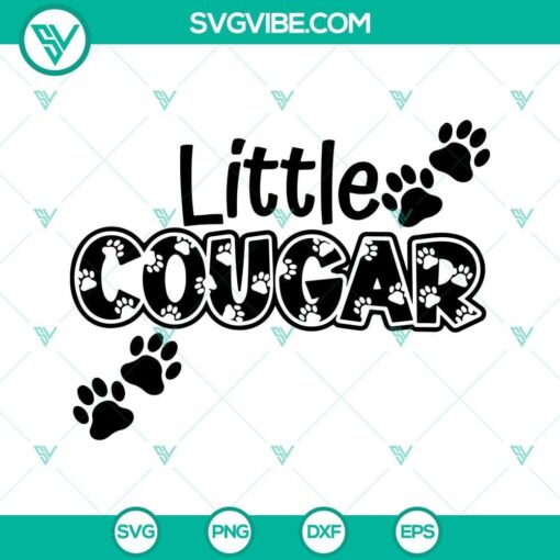 cougar paw print svg little cougar svg school spirit svg cheer svg 1 mockup