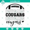 Cougars America football themed SVG image with cut files in PNG, DXF, and EPS formats. Ideal for sports fans and crafters.