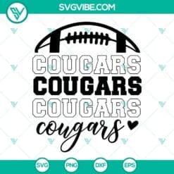 Sports, SVG Files, Cougars SVG Image, Cougars America Football SVG Image PNG 2