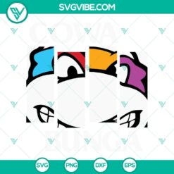Cowabunga SVG Files, Ninja Turtles Face SVG Images PNG DXF EPS Cricut Download