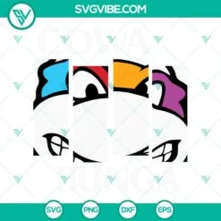 Movies, SVG Files, Cowabunga SVG Files, Ninja Turtles Face SVG Images PNG DXF 2