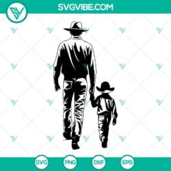 Dad, Family, SVG Files, Cowboy Dad And Son SVG Download, Rodeo SVG Files, 6