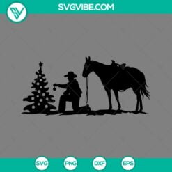 Christmas, SVG Files, Cowboy With Christmas Tree SVG Image, Cowboy Christmas 24