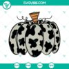 Cowhide pumpkin SVG images for Silhouette, includes DXF, EPS, PNG designs. Unique clipart with vector graphics.