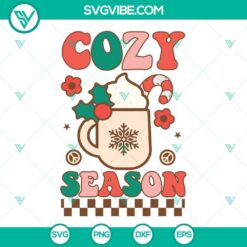 Christmas, SVG Files, Cozy Season Christmas SVG File, Candy Cane Christmas SVG 2