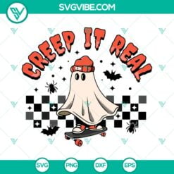 Halloween, SVG Files, Creep It Real Ghost Skateboard SVG Image, Skateboarding 6