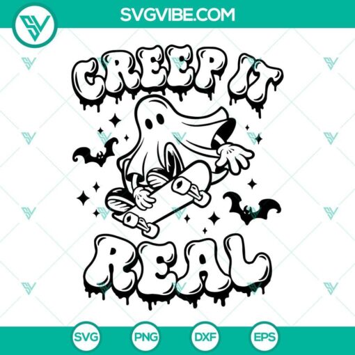 creep it real svg bundle ghost skateboard svg halloween boy svg creep it real svg halloween shirt svg 9 mockup